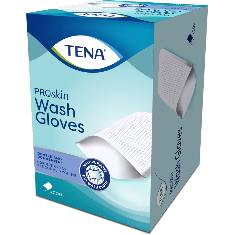 Gants de toilette jetables doux – Boîte de 200 – TENA - Sérénivie Box - Accessoires