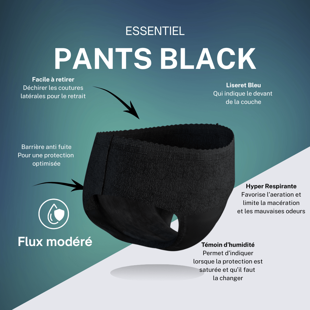 Pants Noirs Tena Femme – Élégance & Discrétion | Protection Incontinence Essentielle - Sérénivie Box - Pants