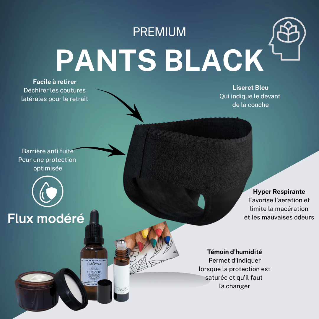 Pants Noirs Tena Femme – Élégance & Discrétion | Protection Incontinence Premium - Sérénivie Box - Pants